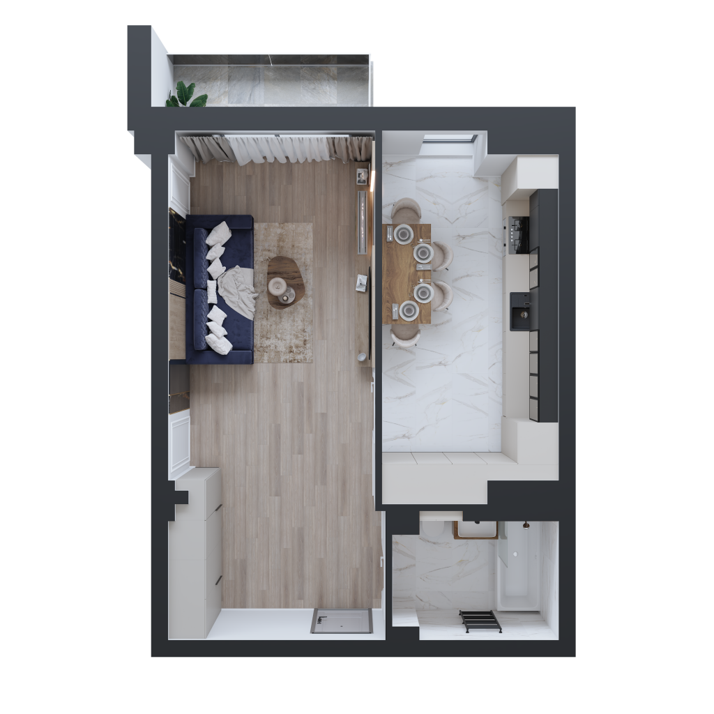 Apartament 1 camera tip 3